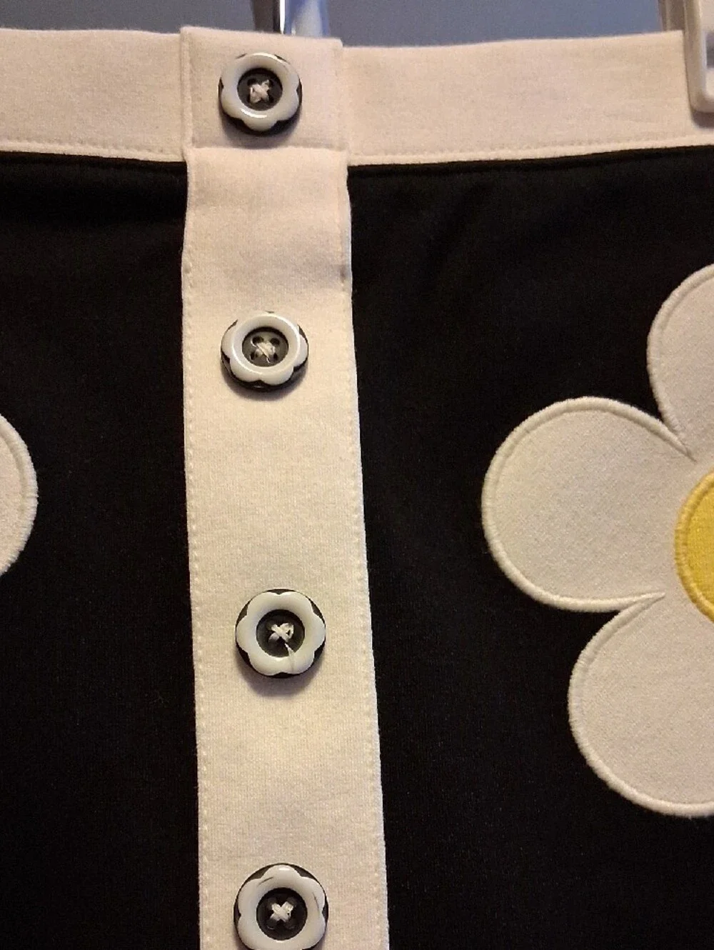 Gymboree Black and White Daisy Appliqué Skirt